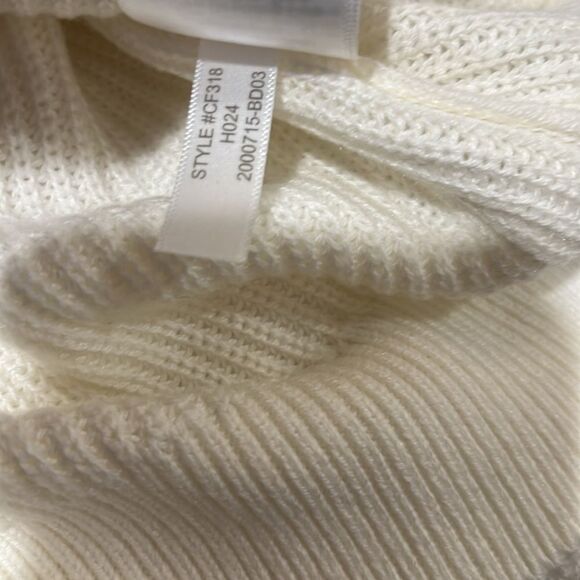 J. Crew Factory CF318 ivory utton raglan crewneck sweater size xs NWT - Picture 9 of 9